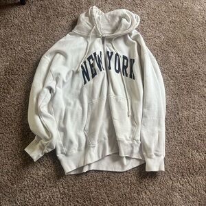 white new york zip up hoodie pacsun john galt brandy
